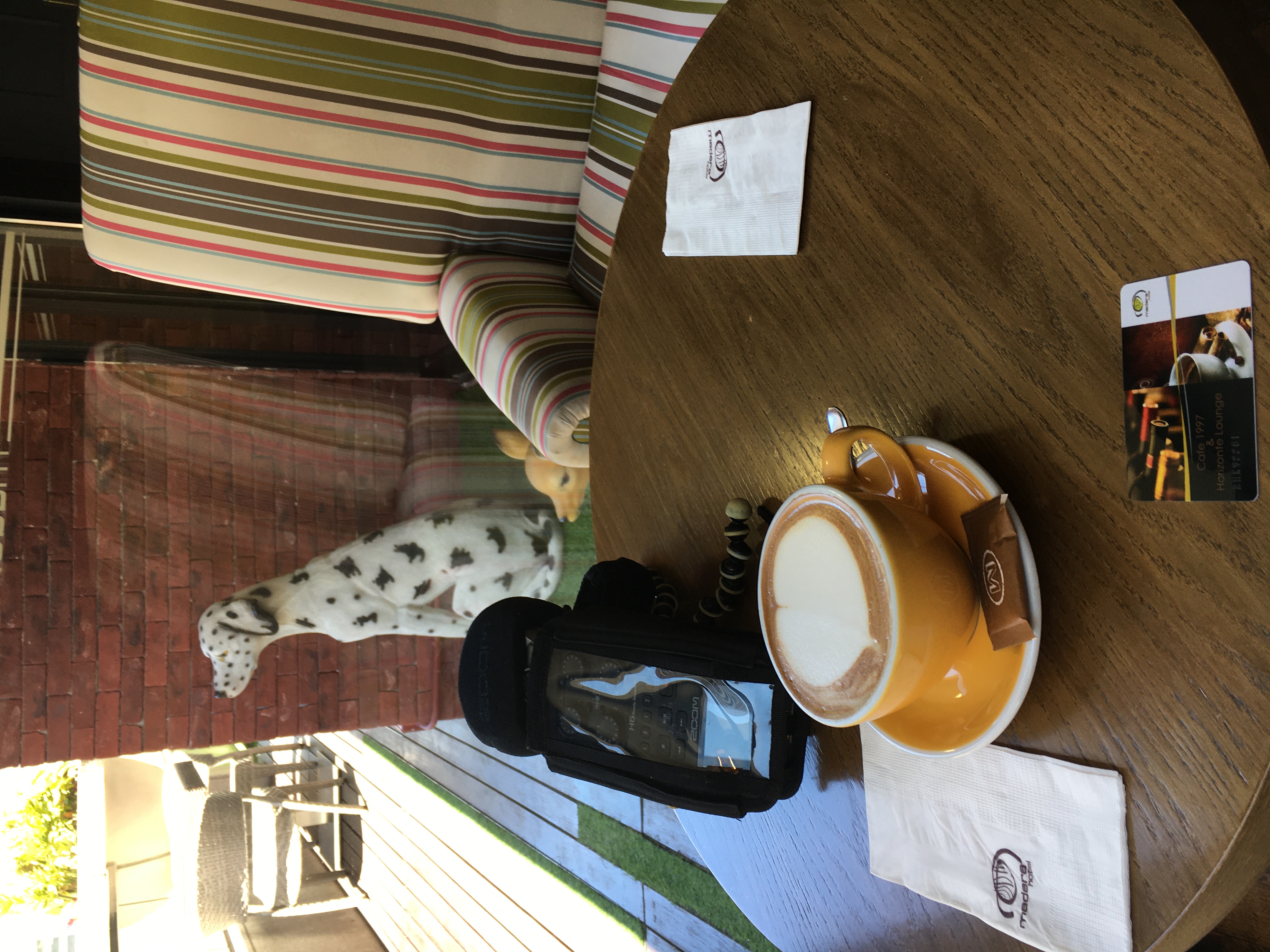 Cafe setting used for interviews in Hong Kong